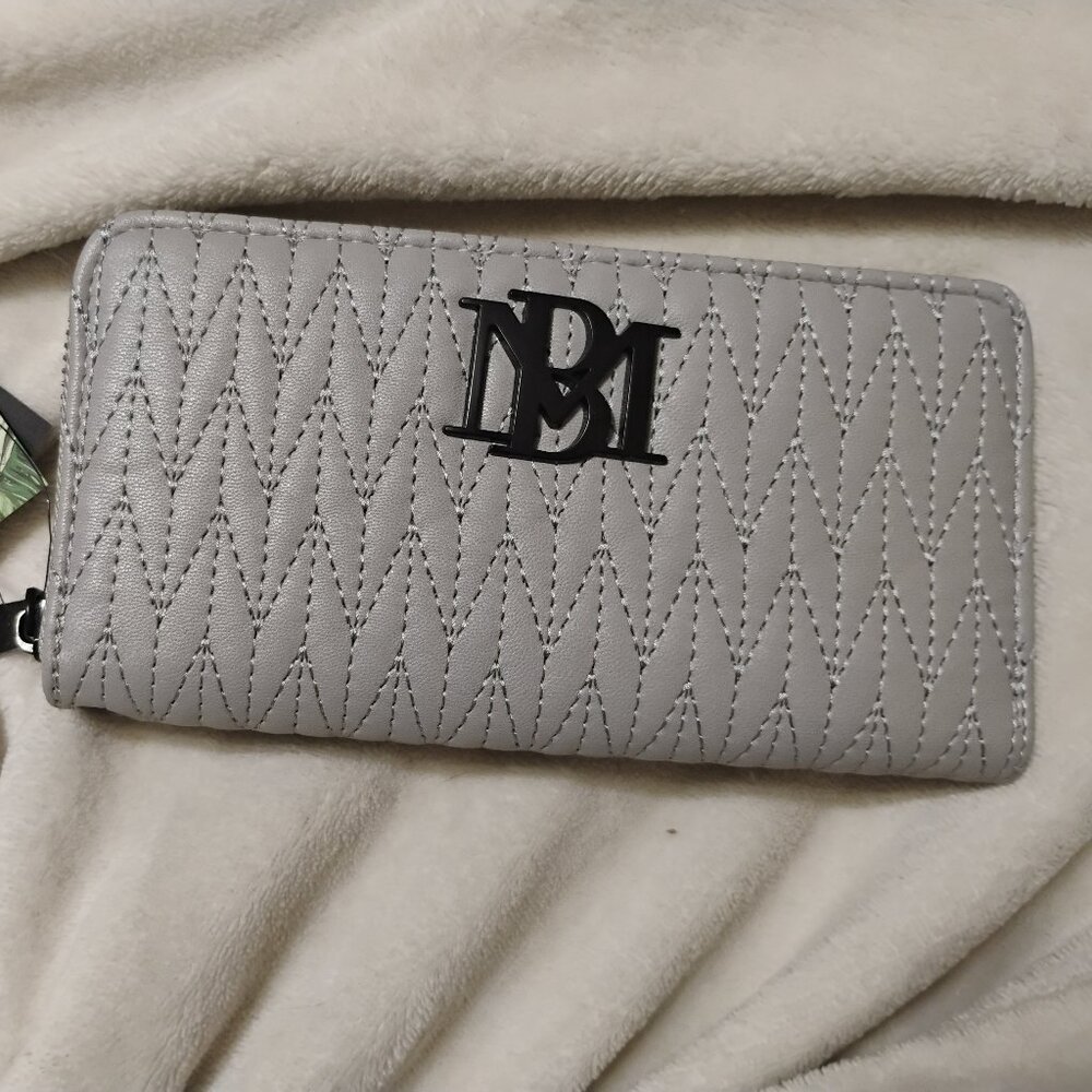 Badgley Mischka Wallet with Phone Holder, Grey
